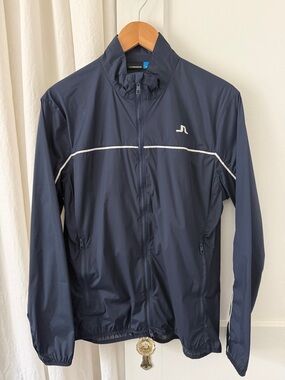J.Lindeberg Navy Windbreaker with White Piping